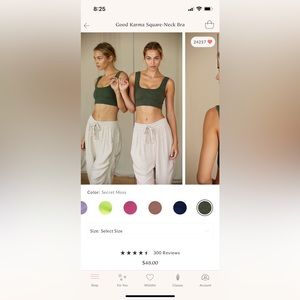 FP movement square neck NWOT bra XS/S